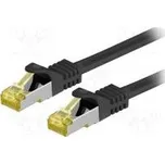 Patch cord S/FTP 6a lanko Cu LSZH černá 5m 26AWG
