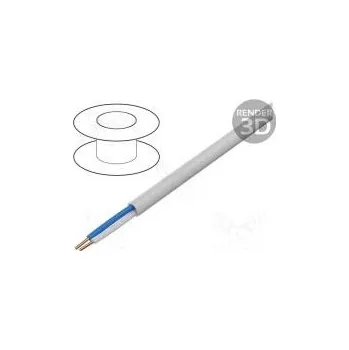 elektrický kabel Vodič YTKSY telekomunikace drát Cu 1x2x0,8mm2 PVC bílá 4mm