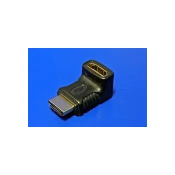 Redukce Redukce HDMI A(M) - HDMI A(F), lomená nahoru, zlacené konektory