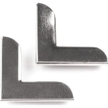 Kovový rožek 19 x 19 mm nikl 20 ks