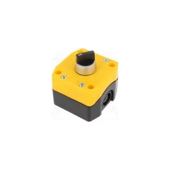 vypínač Přepínač otočný Stab.pol 1 22mm černá Podsv není IP65 pol 2