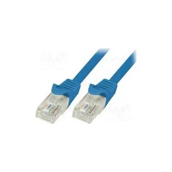 Síťový kabel Patch cord U/UTP 6 lanko CCA PVC modrá 0,25m 24AWG