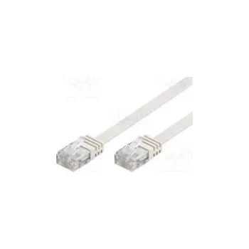 Síťový kabel Patch cord U/UTP 5e lanko CCA PVC bílá Dél 0,5m