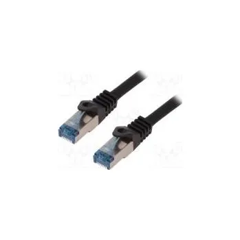 Síťový kabel Patch cord S/FTP 6a lanko Cu LSZH černá 30m 26AWG