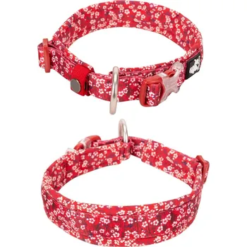 Obojek pro psa Obojek pro psa Truelove, květinový vzor, 3 barvy Barva: Červená, Velikost: XXS