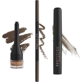 Tužka na obočí Profusion set na úpravu obočí Ultimate Brow Sculpt, Dark Brown, 0,07g + 1,8g + 4ml