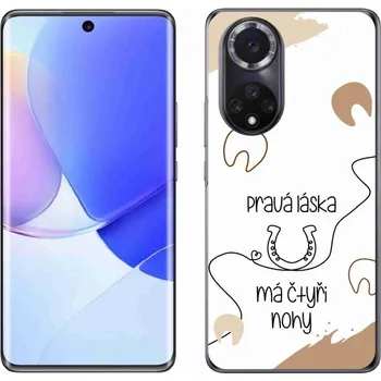 Pouzdro na mobilní telefon Gelový kryt mmCase na Huawei Nova 9 - koňský motiv bílé pozadí