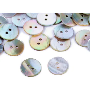 Knoflík Perleťový knoflík velikost 24" perleť 50 ks