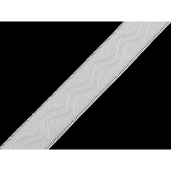 Textilní guma Pruženka šíře 20 mm se silikonem bílá 1 m