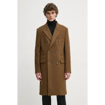 Dámský kabát Vlněný kabát The Kooples HMAN29007K hnědá 98X, vel. 48