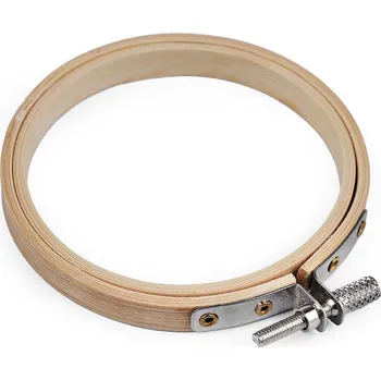 Vyšívací kruh bambusový Ø8 cm bambus světlý 10 ks