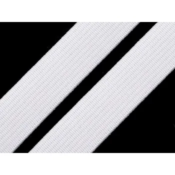 Výtvárné potřeby Pruženka tkaná šíře 15 mm bílá 25 m