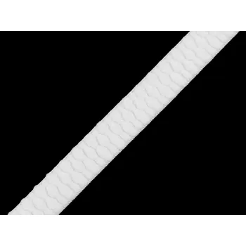 Textilie Pruženka ramínková 3D efekt šíře 12 mm bílá 10 m