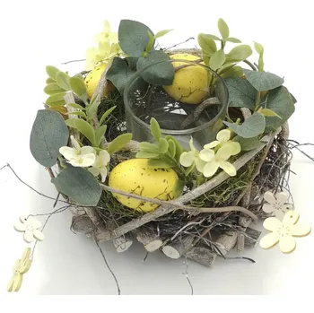 Svícen SVÍCEN DEKORATIVNÍ ŽLUTÝ 16CM NA TEA LIGHT