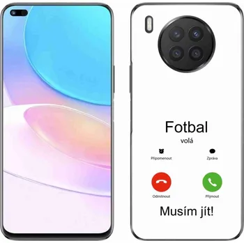 Pouzdro na mobilní telefon Gelový kryt mmCase na Huawei Nova 8i - fotbal volá bílé pozadí