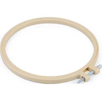Kanava Vyšívací kruh plastový Ø16 cm - béžová světlá