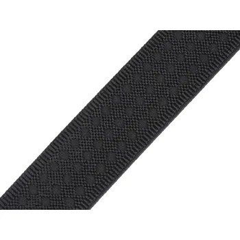 Textilní guma Ozdobná pruženka šíře 40 mm černá 1 m