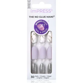 Přípravek na nehty KISS imPRESS The No Glue Mani Medium umělé nehty samolepicí Climb Up 30 ks