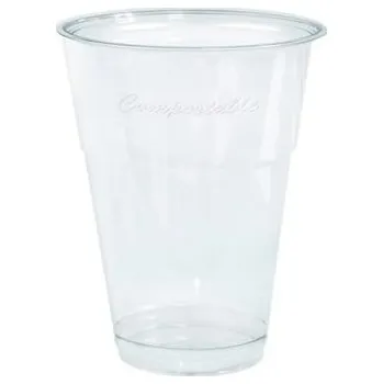 Jednorázové nádobí Jednorázové kelímky - kompostovatelné, průhledné,300 ml,800ks 177.796