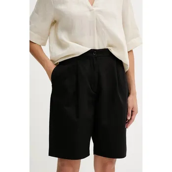 Dámská móda Šortky s příměsí lnu Tommy Hilfiger WW0WW45784 černá 99X, vel. 34