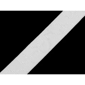 Textilní guma Ramínková pruženka se saténovým vzorem šíře 18 mm bílá 90 m