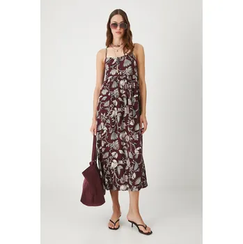 Dámské šaty Šaty Medicine vínová barva, midi RW25.SUD107 93A, vel. XS