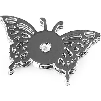 Knoflík Ozdobné patentky / zapínání motýl nikl 5 pár