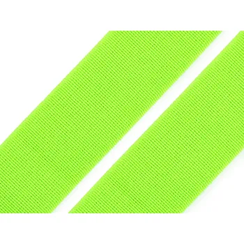 Textilní guma Pruženka měkká tkaná šíře 25 mm zelená neon 20 m