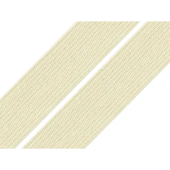 Textilní guma Pruženka tkaná šíře 20 mm vanilková 1 m