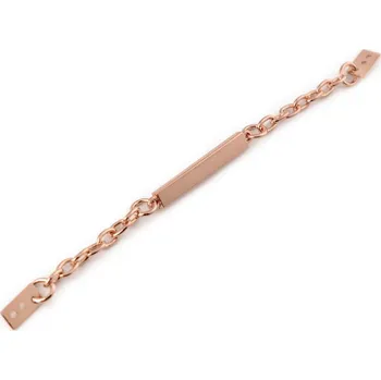 Kovový řetízek / poutko na bundy a kabáty růžové zlato 2 ks