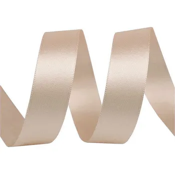 Stuha Atlasová stuha oboulící šíře 24 mm Varianta: 701 béžová světlá, Balení: 20 m