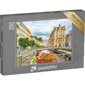 Puzzle puzzle 200 dílků „Karlovy Vary: světoznámé město s minerálními prameny“