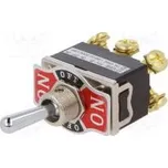 Přepínač páčkový Polohy 3 DP3T ON-OFF-ON 10A/250VAC -25÷70°C