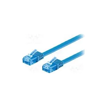Síťový kabel Patch cord U/UTP 6a lanko Cu PVC modrá Dél 0,5m 32AWG