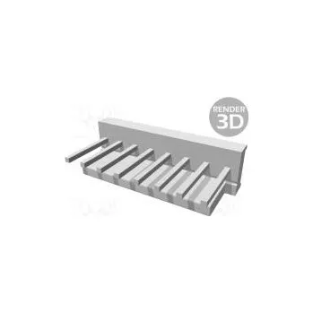 Elektronická součástka Socket wire-board male MTA-100 2.54mm PIN 8 THT tinned