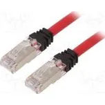 Patch cord S/FTP,TX6A™ 10Gig 6a lanko Cu LSZH červená Dél 3m