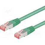 Patch cord S/FTP 6 lanko Cu LSZH zelená 10m 28AWG