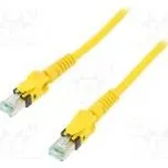 Patch cord S/FTP 6a lanko Cu PUR žlutá 20m 27AWG Žíly 8
