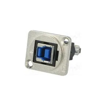 Elektrická zásuvka Spojka USB A zásuvka,USB B zásuvka FT V USB 3.0 kov 19x24mm