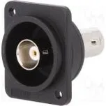 Spojka BNC zásuvka,z obou stran 50Ω černá Řada FT 19x24mm