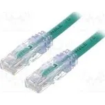 Patch cord TX6A™ 10Gig,U/UTP 6a drát Cu PVC zelená Dél 3m