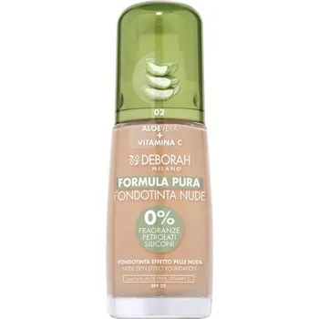 Přípravek na tvář Deborah Milano Formula Pura make-up s Aloe Vera a vitaminem C Nude, 02 Beige, 30ml