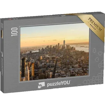 Puzzle puzzle 100 dílků „Manhattan s Empire State Building shora, New York, USA“