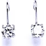 Zlaté náušnice , čirý zirkonem, bílé i žluté zlato - VE 30