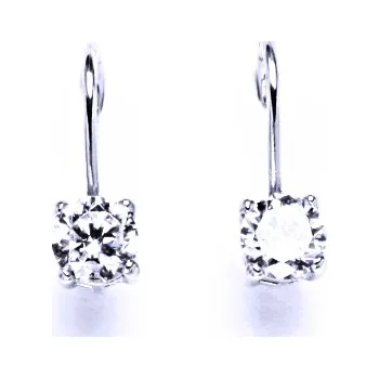 Náušnice Zlaté náušnice , čirý zirkonem, bílé i žluté zlato - VE 30