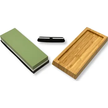 Brúsny kameň s bambusovou základňou a uhlovým vodidlom - 1000/4000