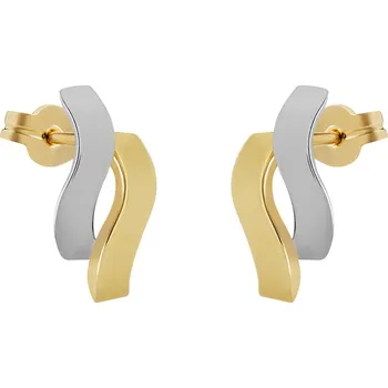 Náušnice Brilio Nadčasové bicolor náušnice ze zlata 14/300.992/3 + 2 měsíce na vrácení zboží