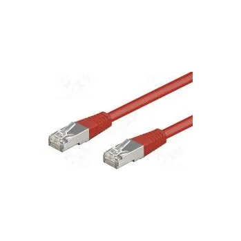 Síťový kabel Patch cord SF/UTP 5e lanko CCA PVC červená 0,25m 26AWG