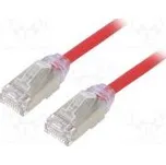 Patch cord F/UTP,TX6A-28™ 6a drát Cu LSZH červená Dél 0,5m