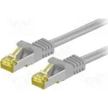 Patch cord S/FTP 6a lanko Cu LSZH šedá 5m 26AWG